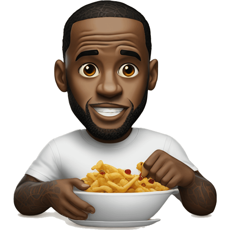 Lebron james eating  emoji