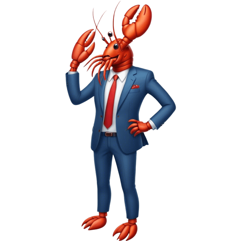 Lobster in a suit emoji