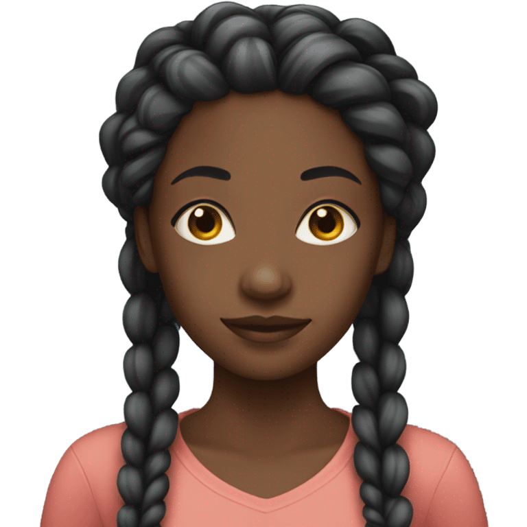 Black girl with braids  emoji