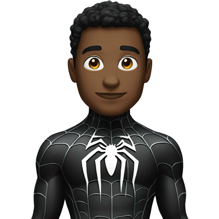 Spider man black suit emoji