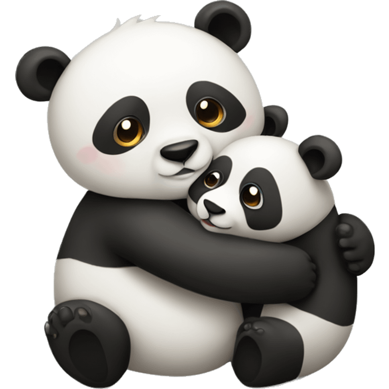 Panda hugging a bear  emoji