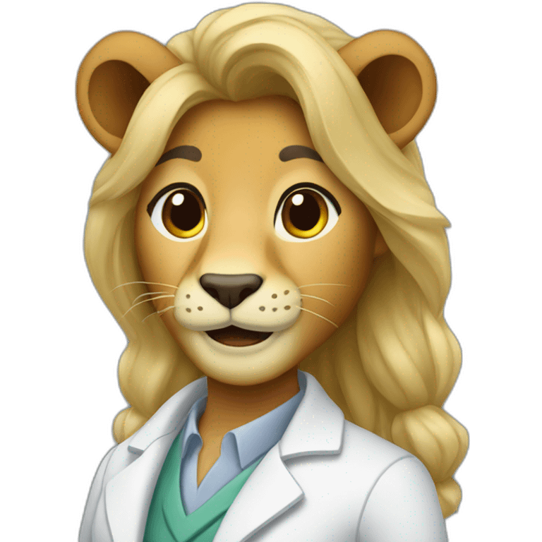 Lioness teeth doctor emoji