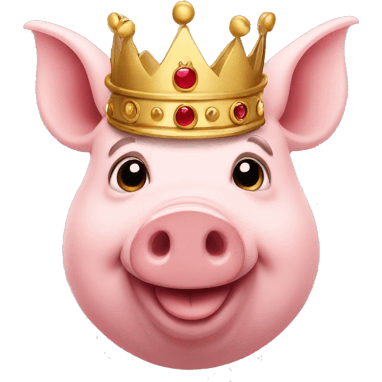 Pig with a crown emoji