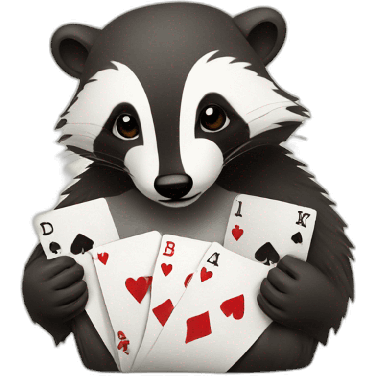 badger playing poker emoji