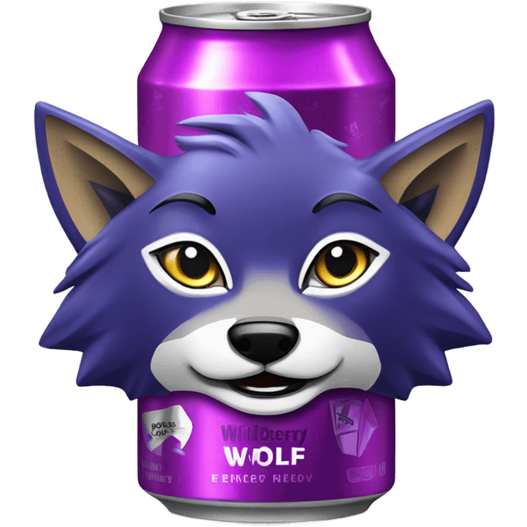 Wildberry wolf Energy Drink can emoji