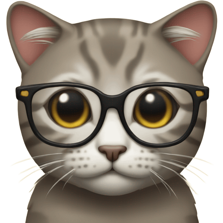 Gato con lentes emoji