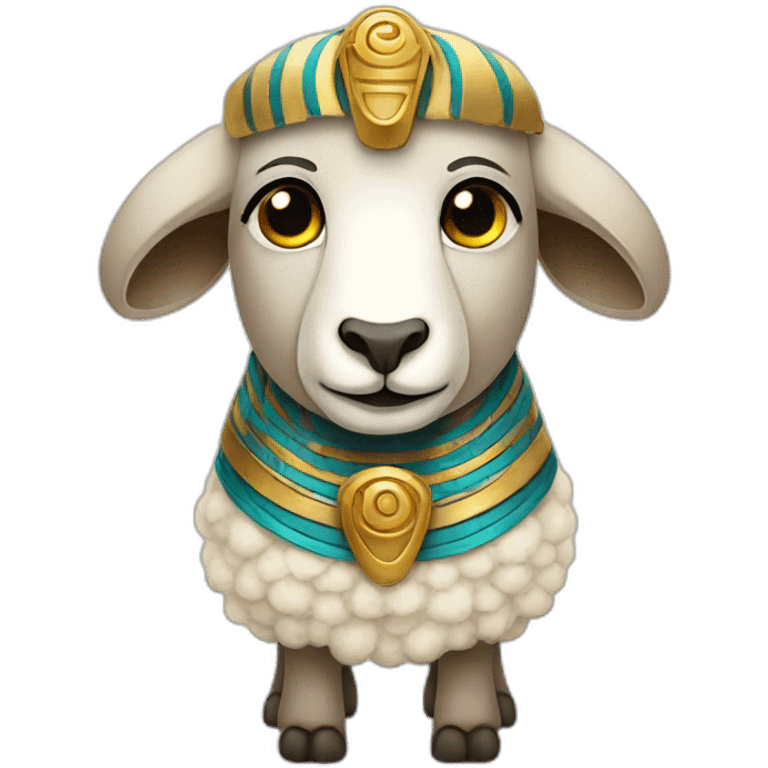 Sheep dress like an egyptian emoji