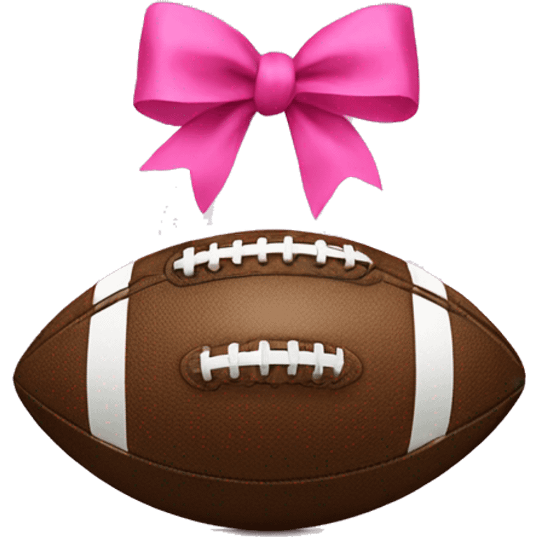 football with a pink bow emoji