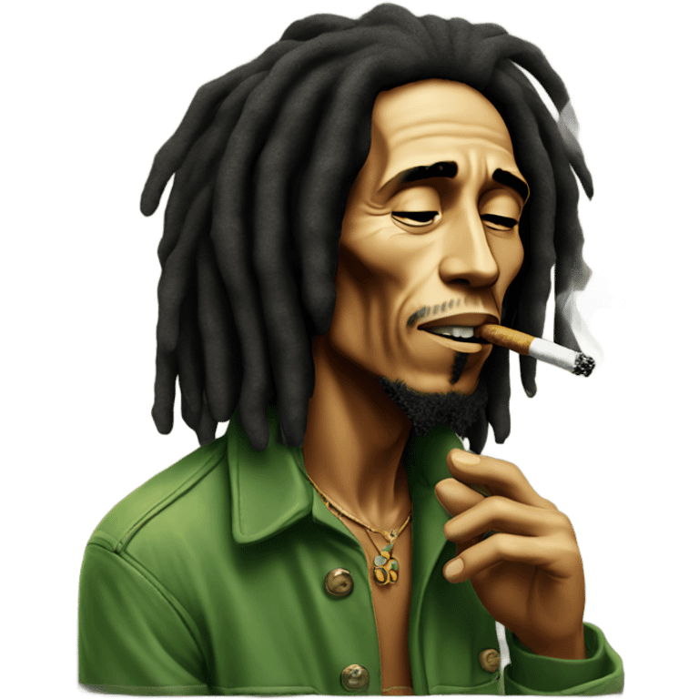 Bob Marley smoking emoji