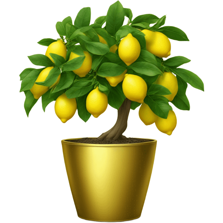 Lemon tree in gold pot emoji