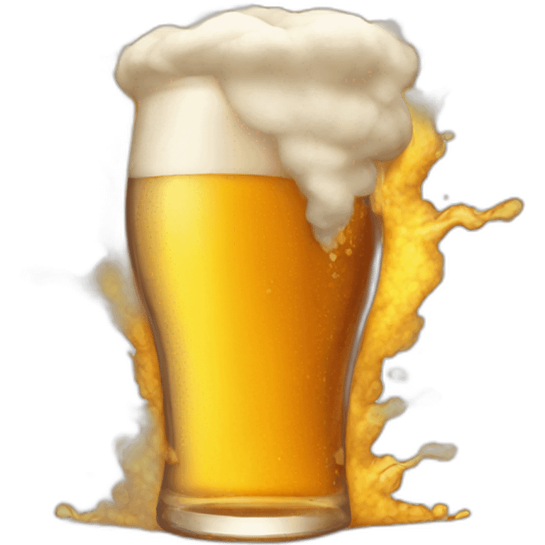 Exploding beer emoji