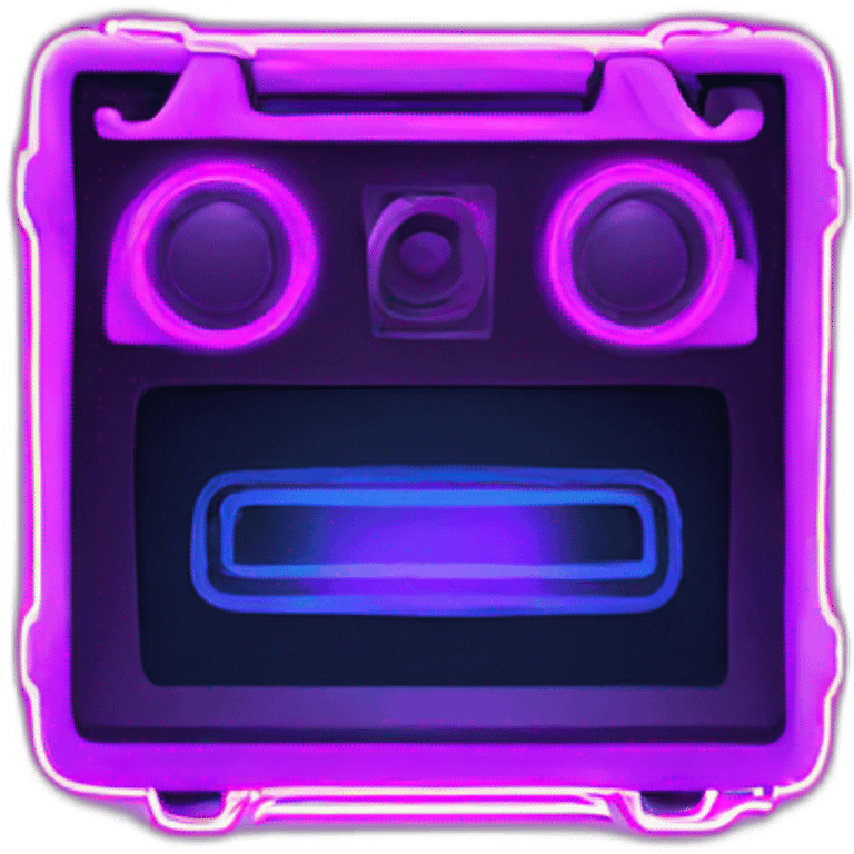 altavoz neon emoji