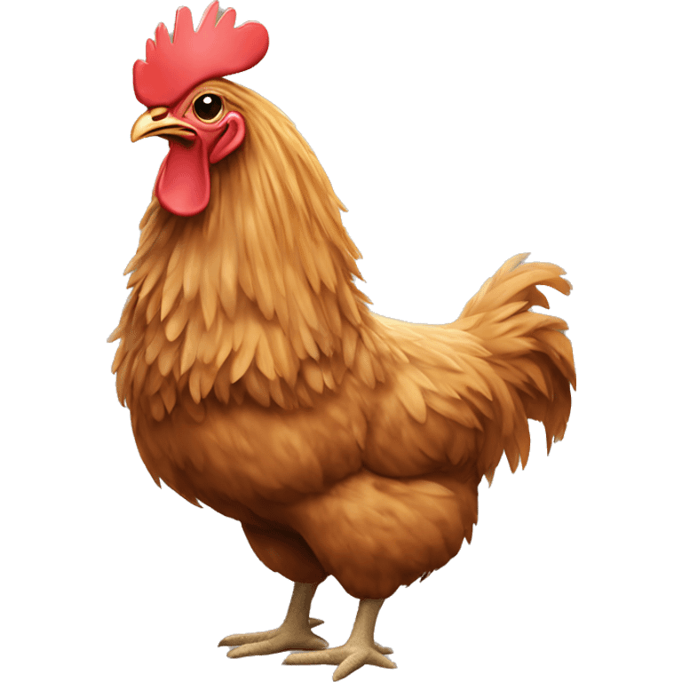 A chicken with llama hair ￼ emoji