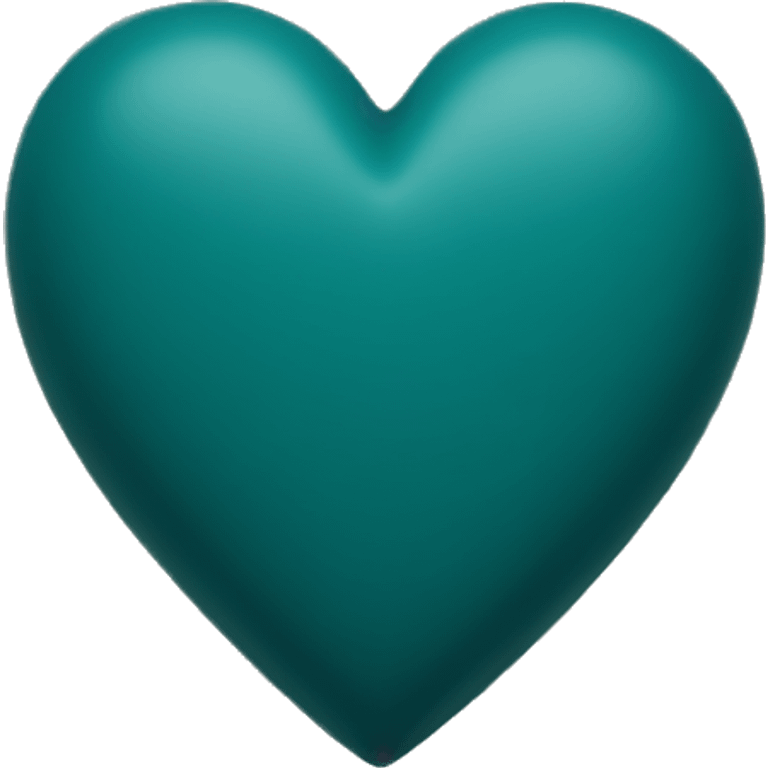 Dark teal matte heart emoji