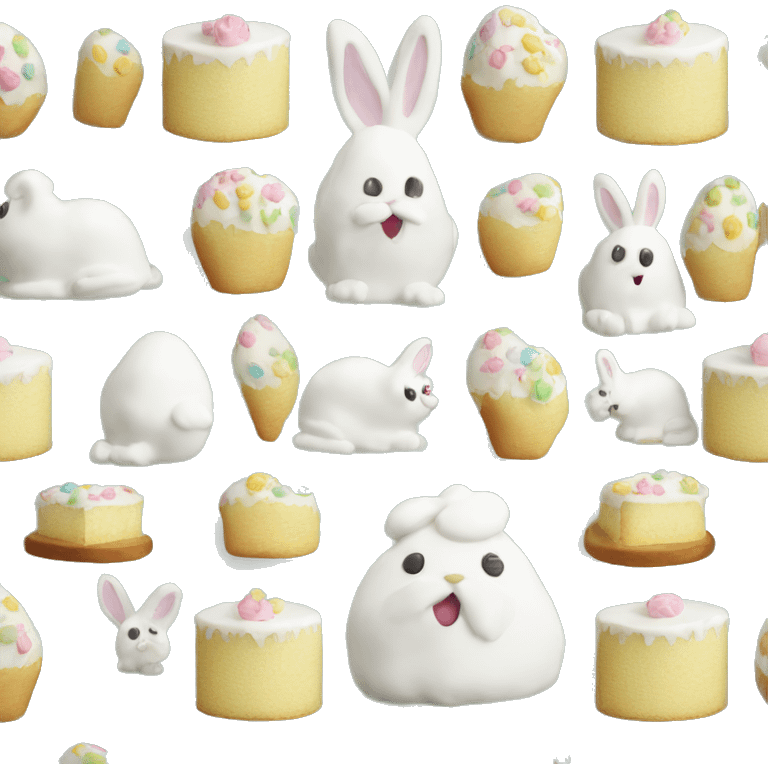 Easter white cake emoji