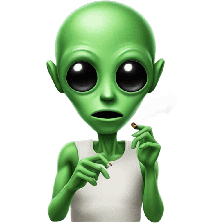 alien smoking joint emoji