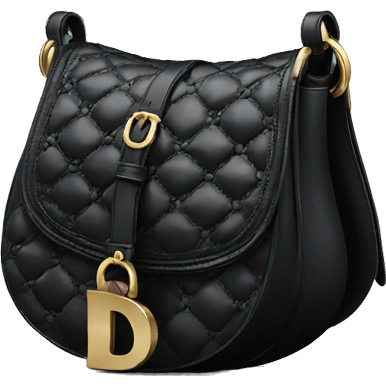 Black dior saddle bag emoji