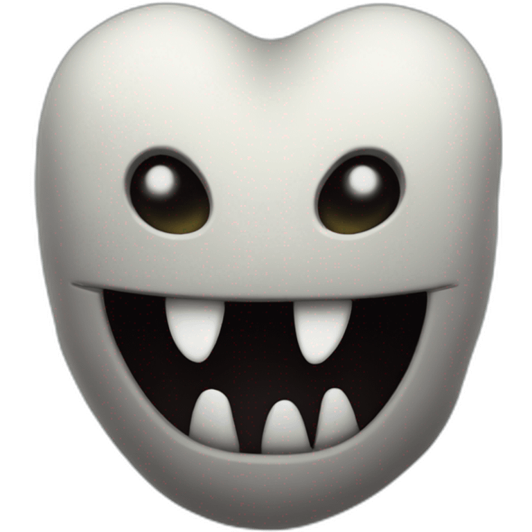 Dark Creepy Plush with tooth emoji