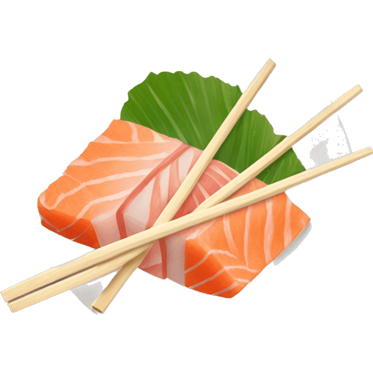 slices of sashimi with chopsticks  emoji