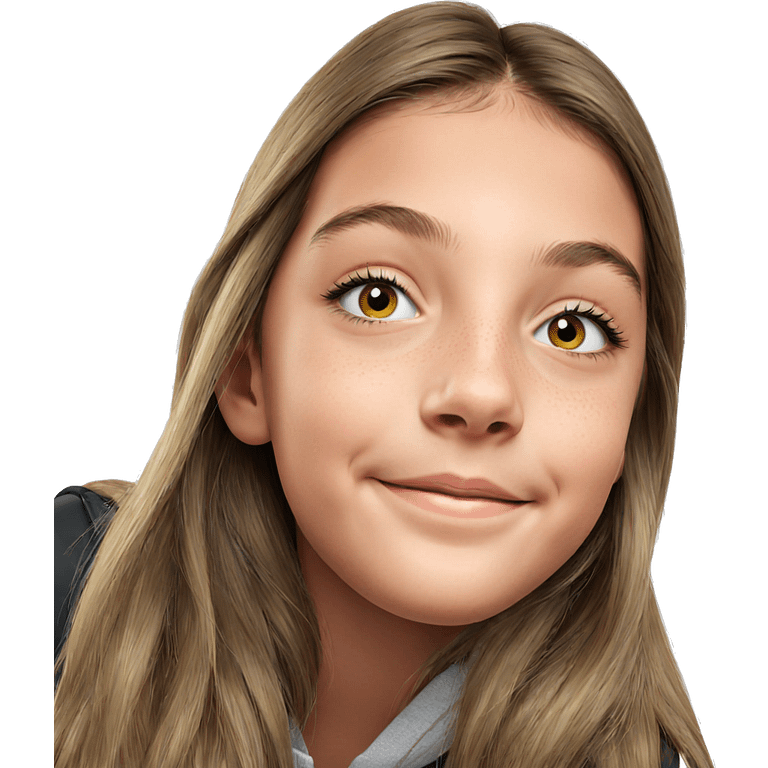 realistic portrait of smiling girl emoji