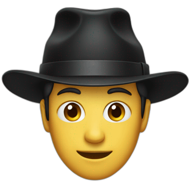 black hat emoji