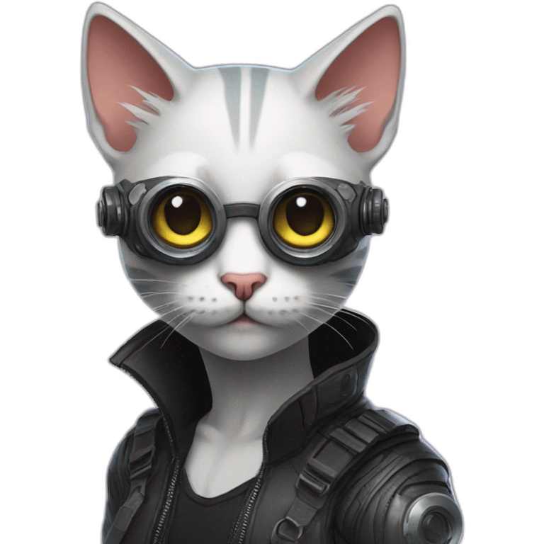 Cyberpunk cat emoji