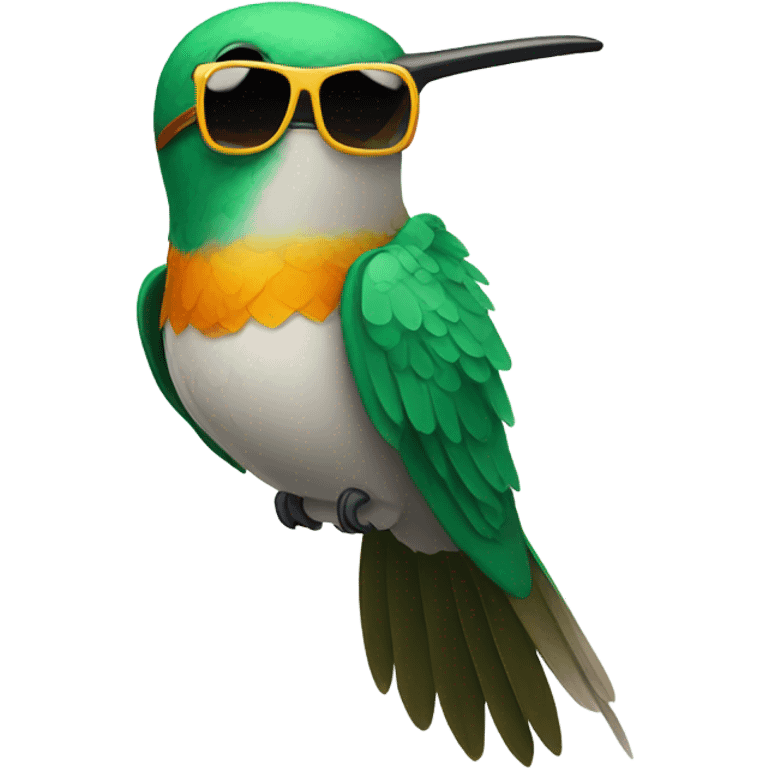 Hummingbird with sunglasses  emoji