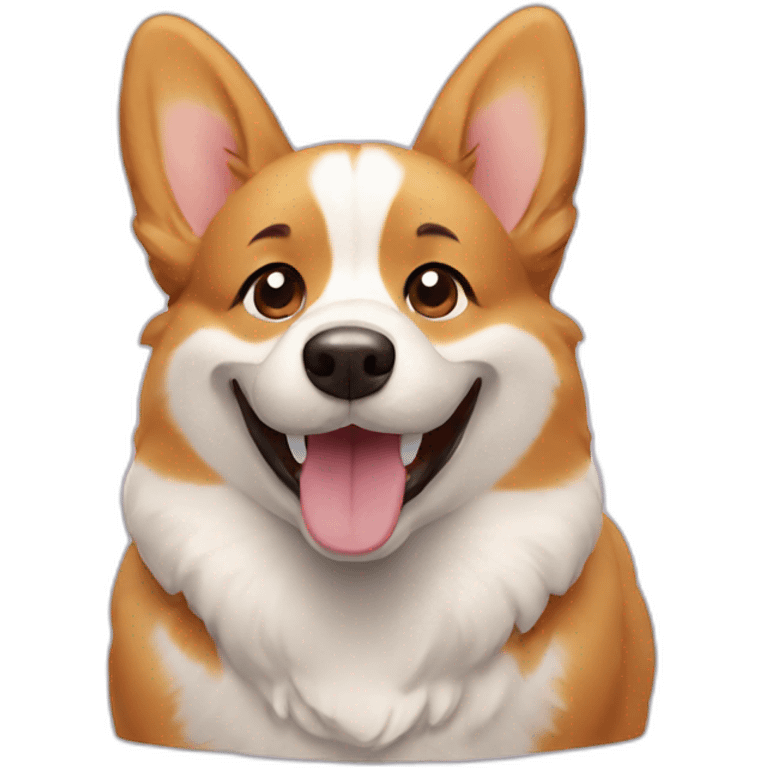 Happy corgi emoji