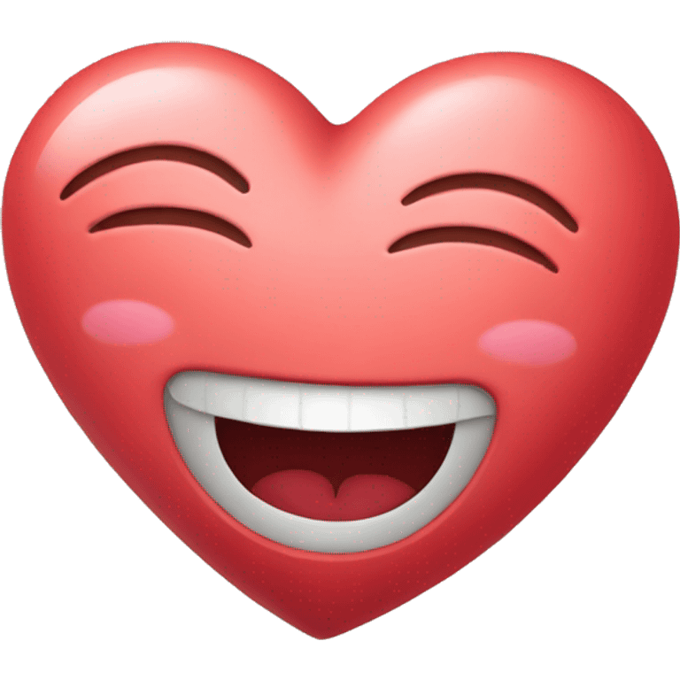 Heart with happy face emoji