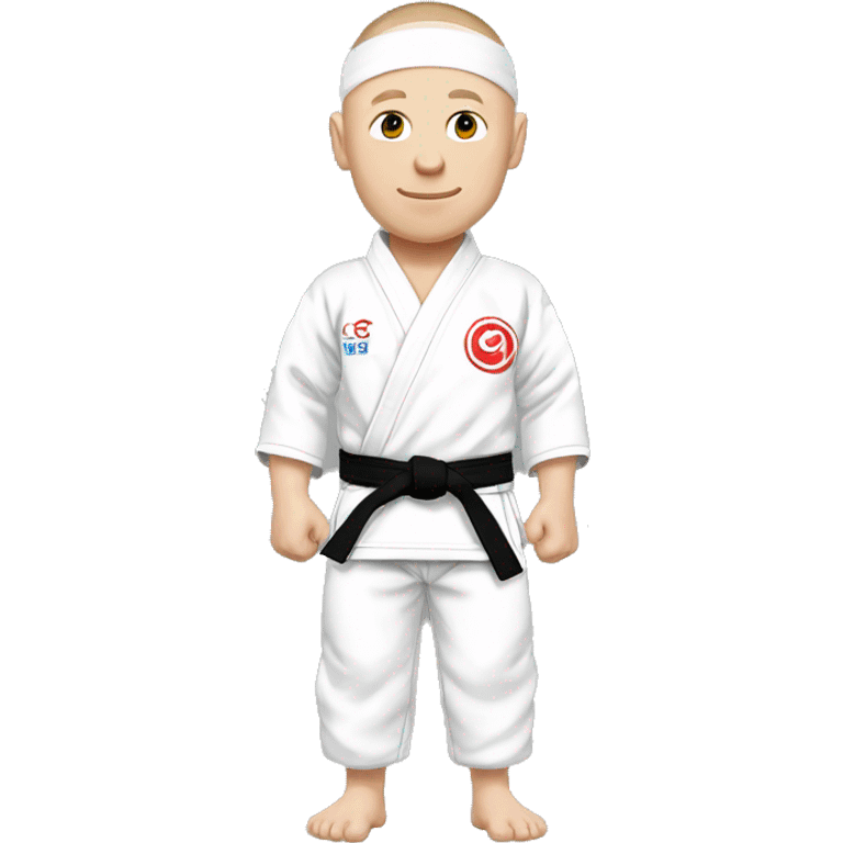 georges saint-pierre in judo suit and white headband emoji