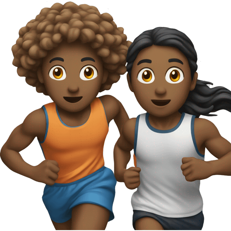 friends running together emoji