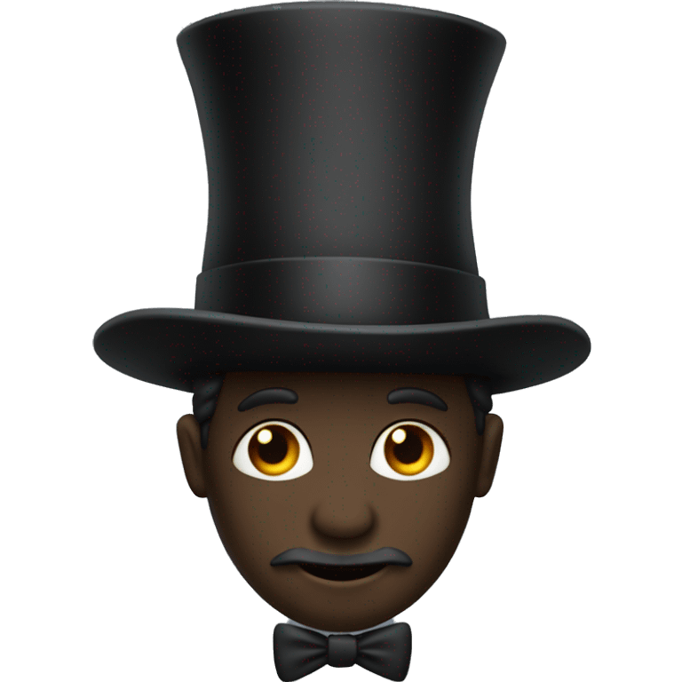 An F that has black skin with 3 sharp tophats emoji