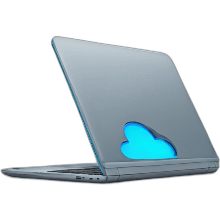 broken blue neon laptop for 404 page emoji