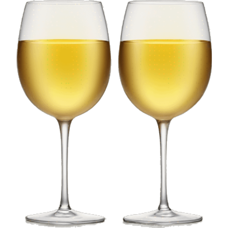 2 opaque gold Wine glasses cheersing emoji