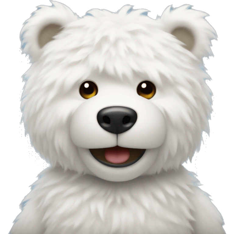 white fluffy teddy bear emoji