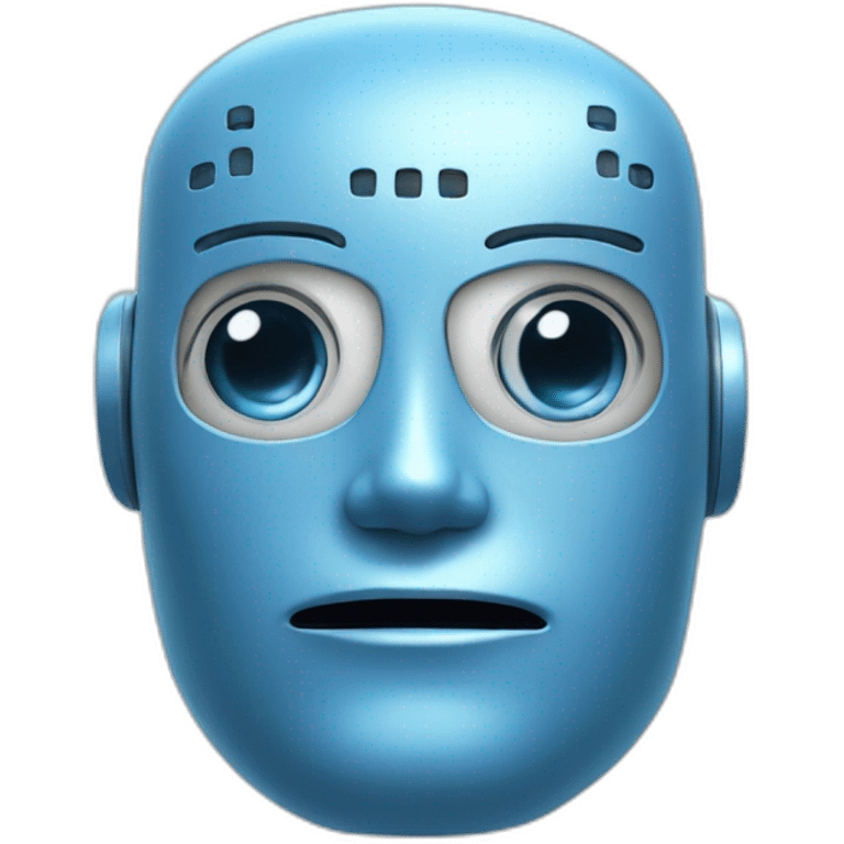 ai robot blue head emoji