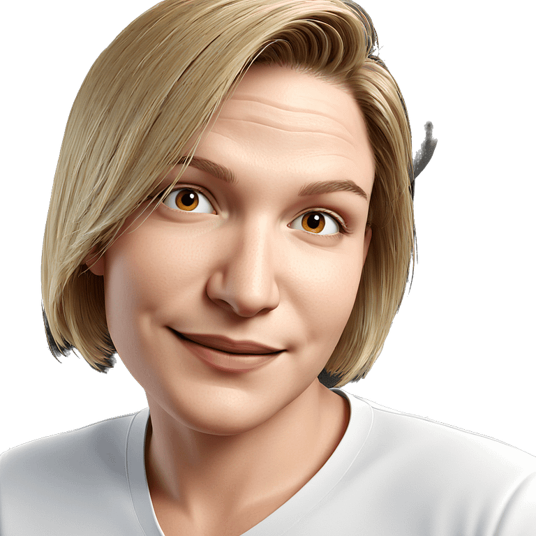 smiling blonde girl portrait emoji