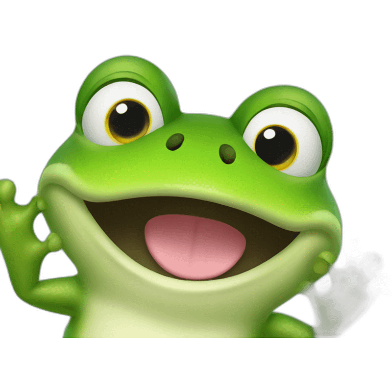 happy celebrating frog emoji