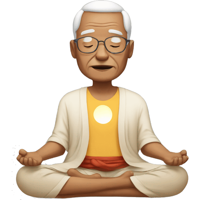 elder man meditating emoji