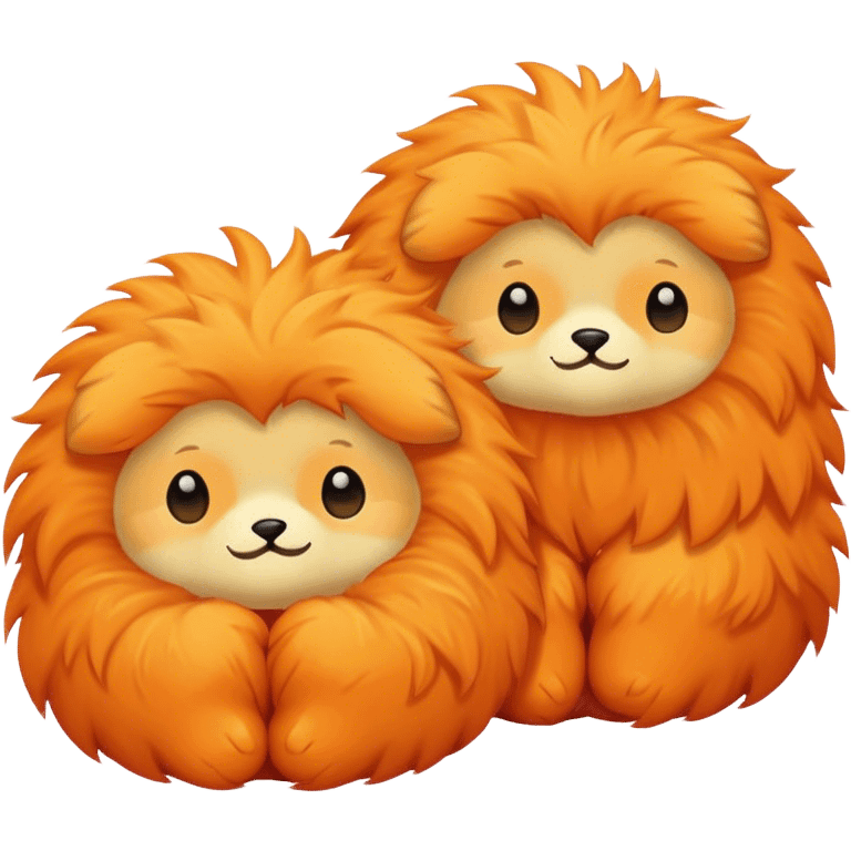 Orange fluffy sleepers emoji