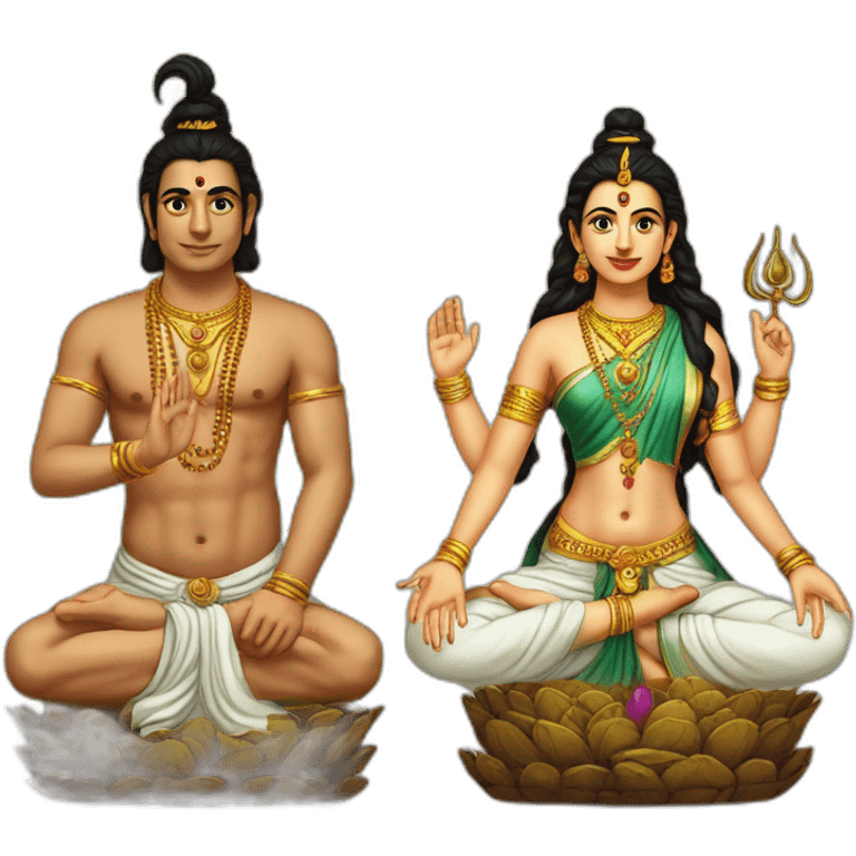 Shivji and parvatiji  emoji