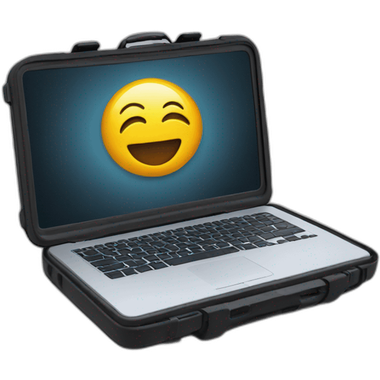 Laptop in a shockproof case emoji