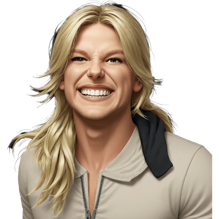 blonde male smiling portrait emoji