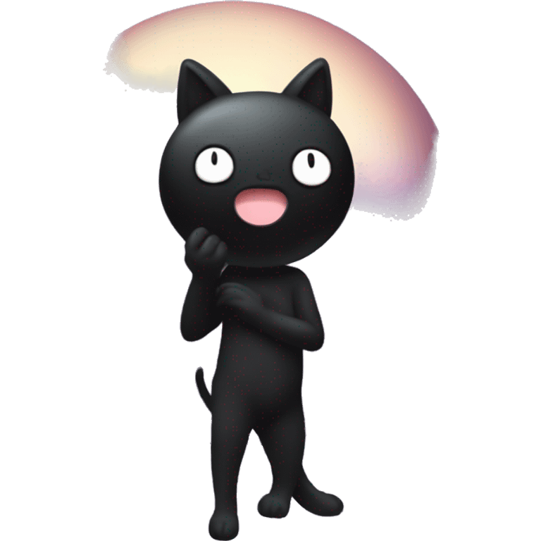 Kuromi soteniendo un Saturno  emoji