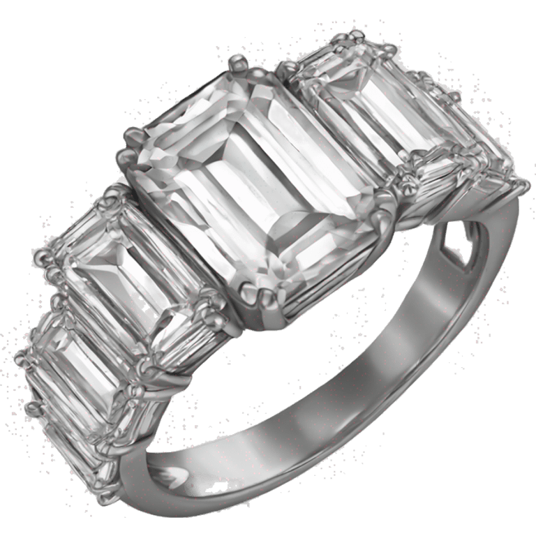 emerald cut wedding ring emoji