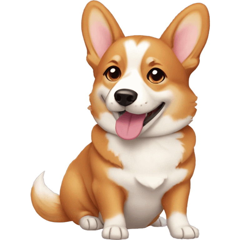 birthday corgi eating pho emoji