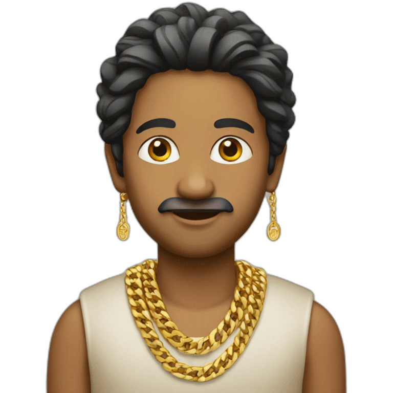 Indian Person with gold chain and audi car emoji