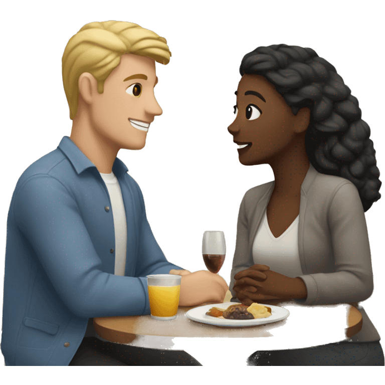 white couple on a date emoji