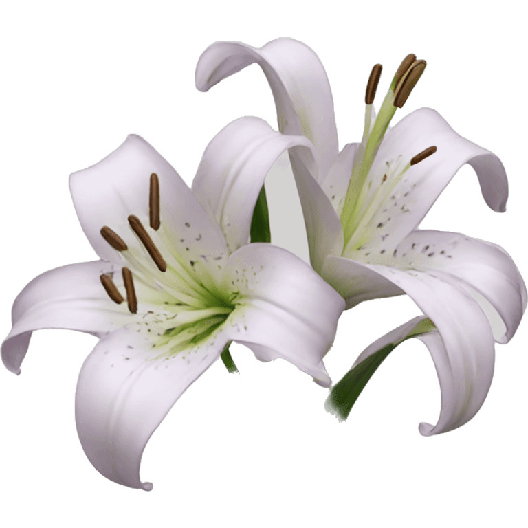 Lily flowers small emoji