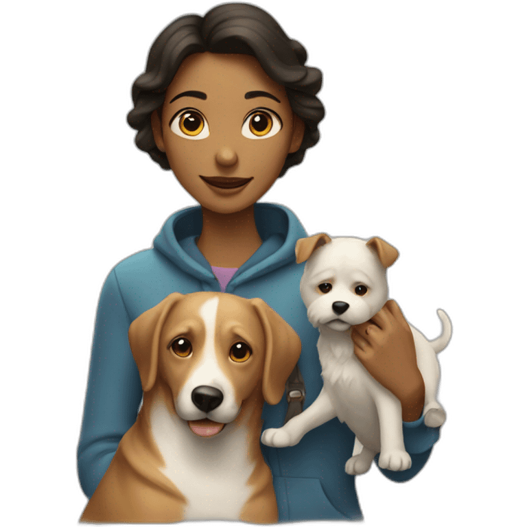 Dog + woman emoji